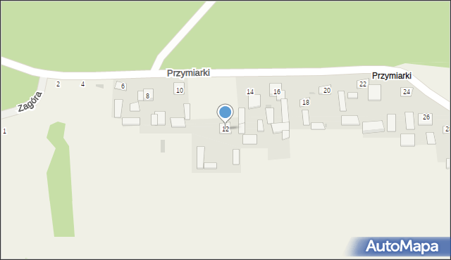 Łążek Ordynacki, Przymiarki, 12, mapa Łążek Ordynacki