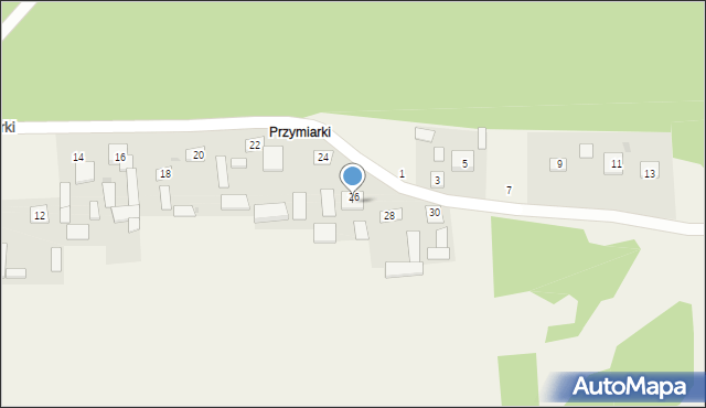 Łążek Ordynacki, Przymiarki, 26A, mapa Łążek Ordynacki