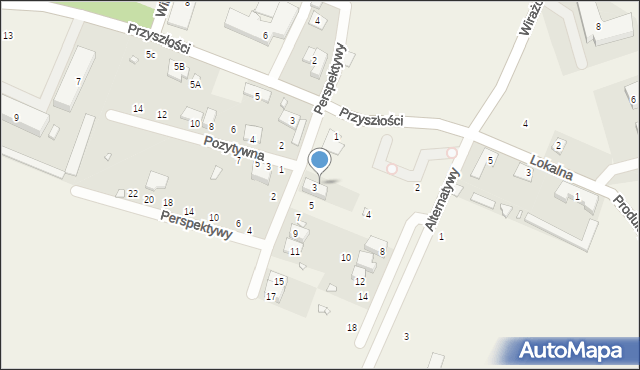 Łazy, Przyszłości, 1, mapa Łazy