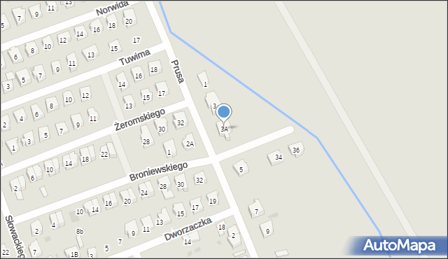 Łęczyca, Prusa Bolesława, 3A, mapa Łęczyca