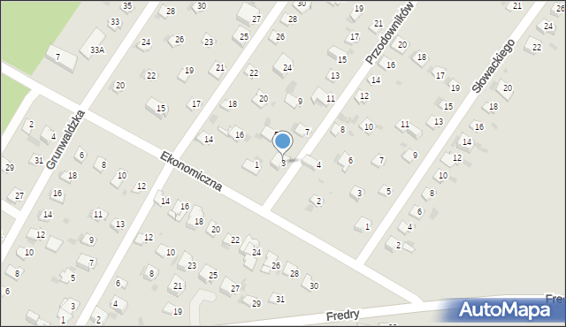 Lędziny, Przodowników, 3, mapa Lędziny