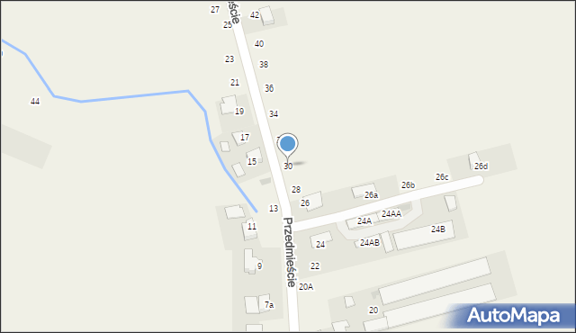 Łęg Tarnowski, Przedmieście, 30, mapa Łęg Tarnowski