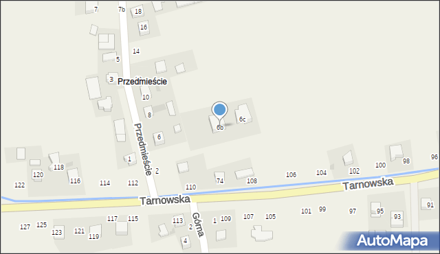 Łęg Tarnowski, Przedmieście, 6b, mapa Łęg Tarnowski
