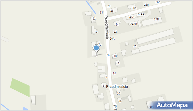 Łęg Tarnowski, Przedmieście, 7, mapa Łęg Tarnowski