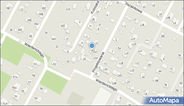 Legionowo, Projektowana, 14, mapa Legionowo