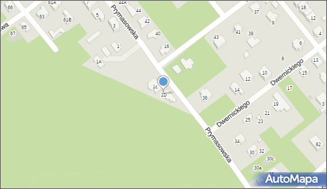 Legionowo, Prymasowska, 1D, mapa Legionowo