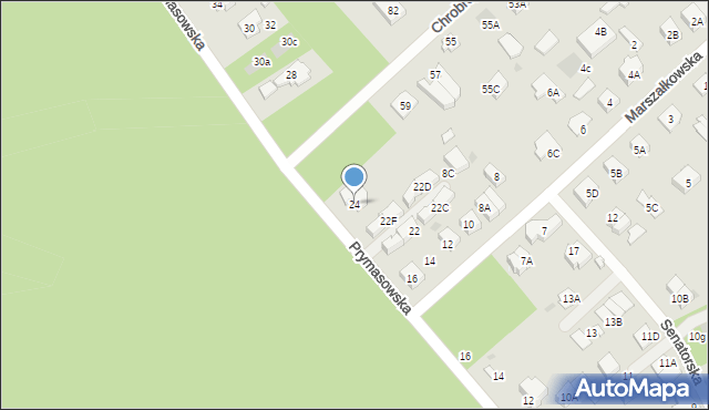 Legionowo, Prymasowska, 24, mapa Legionowo