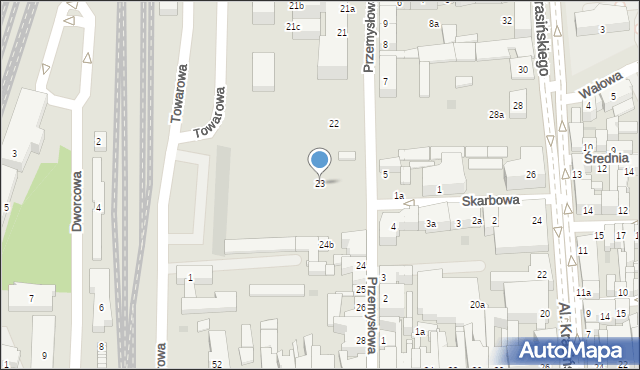 Leszno, Przemysłowa, 23, mapa Leszno