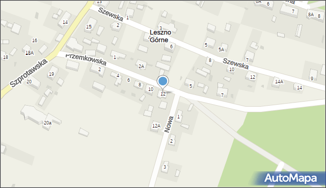 Leszno Górne, Przemkowska, 12, mapa Leszno Górne