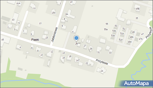 Libertów, Przylesie, 25, mapa Libertów