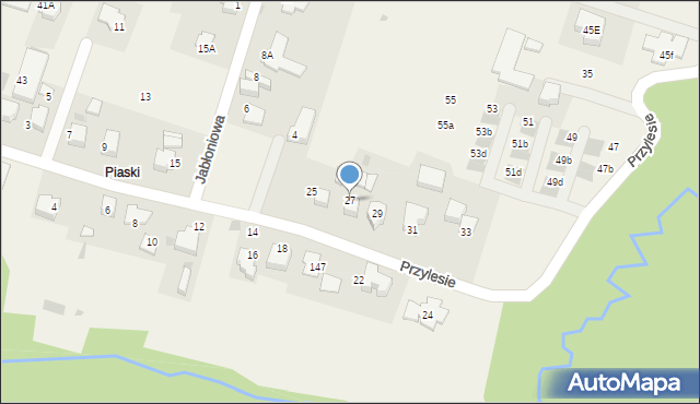 Libertów, Przylesie, 27, mapa Libertów