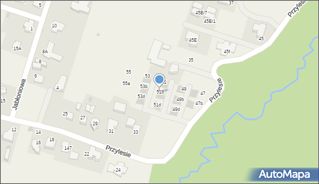 Libertów, Przylesie, 51b, mapa Libertów