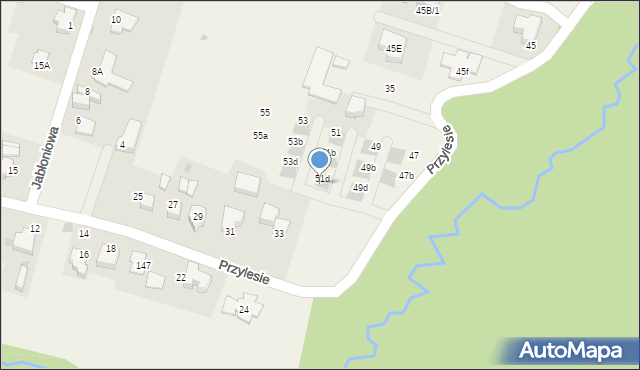 Libertów, Przylesie, 51e, mapa Libertów