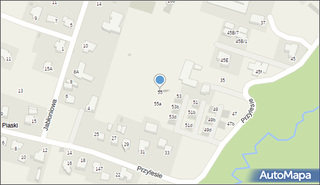 Libertów, Przylesie, 55, mapa Libertów