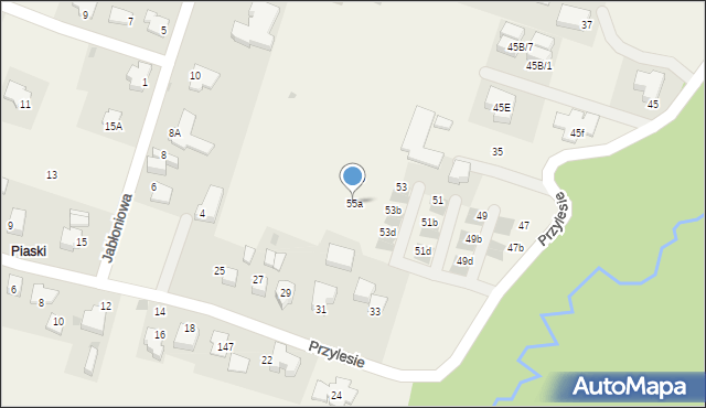Libertów, Przylesie, 55a, mapa Libertów