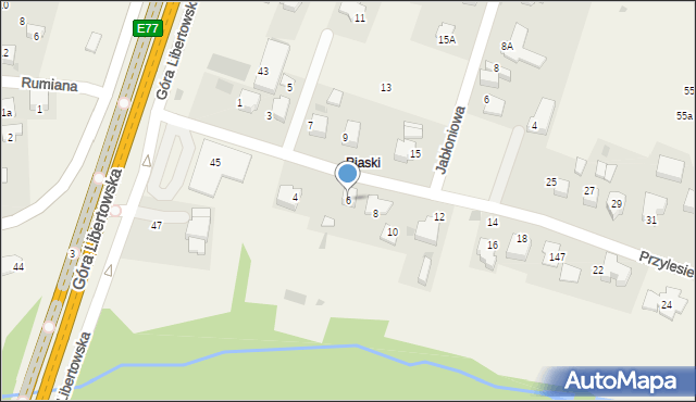 Libertów, Przylesie, 6, mapa Libertów