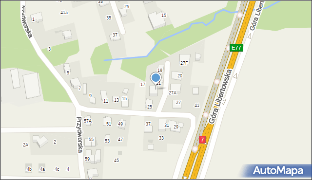 Libertów, Przydworska, 23, mapa Libertów