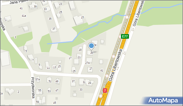 Libertów, Przydworska, 27C, mapa Libertów
