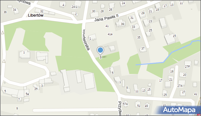 Libertów, Przydworska, 3, mapa Libertów