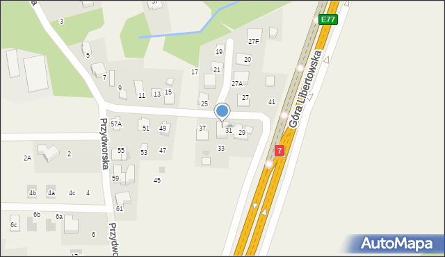 Libertów, Przydworska, 35, mapa Libertów