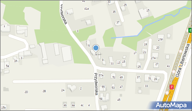 Libertów, Przydworska, 7, mapa Libertów