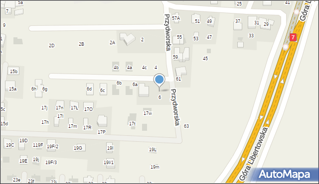 Libertów, Przydworska, 8, mapa Libertów