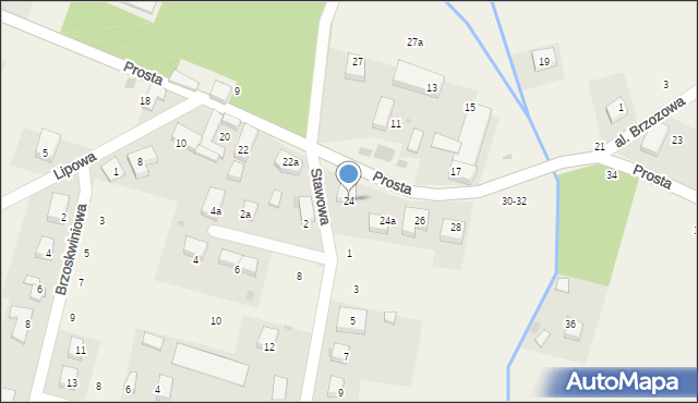 Ligota Piękna, Prosta, 24, mapa Ligota Piękna