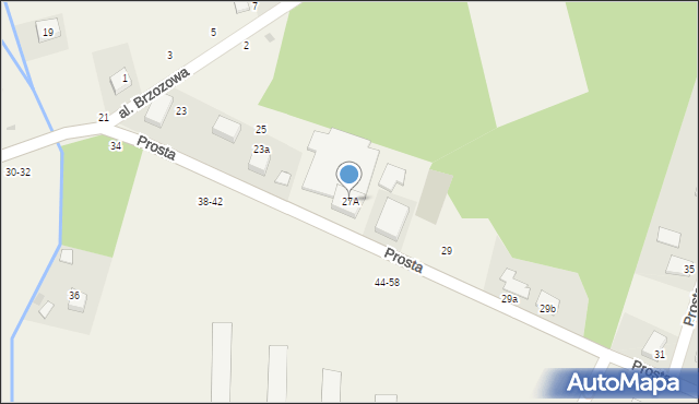 Ligota Piękna, Prosta, 27A, mapa Ligota Piękna