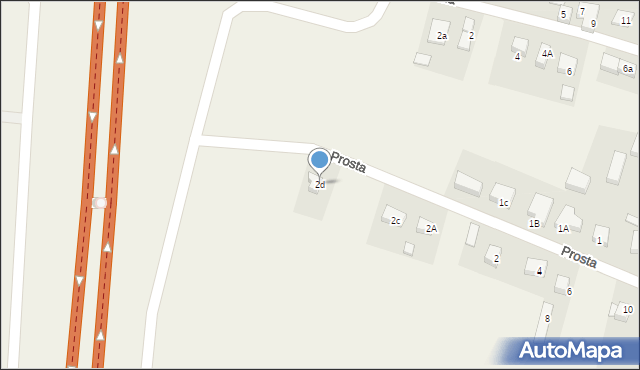 Ligota Piękna, Prosta, 2d, mapa Ligota Piękna