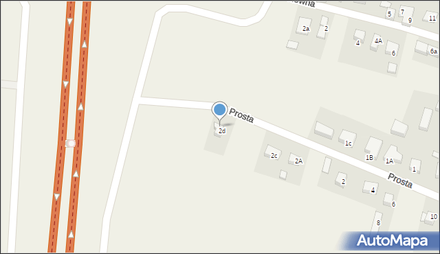 Ligota Piękna, Prosta, 2e, mapa Ligota Piękna