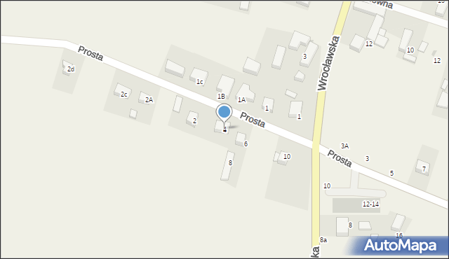 Ligota Piękna, Prosta, 4, mapa Ligota Piękna