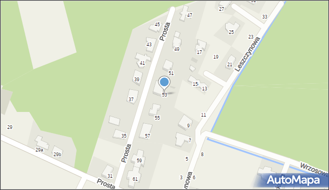 Ligota Piękna, Prosta, 53, mapa Ligota Piękna