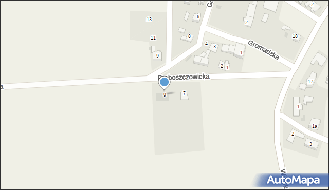 Ligota Toszecka, Proboszczowicka, 9, mapa Ligota Toszecka