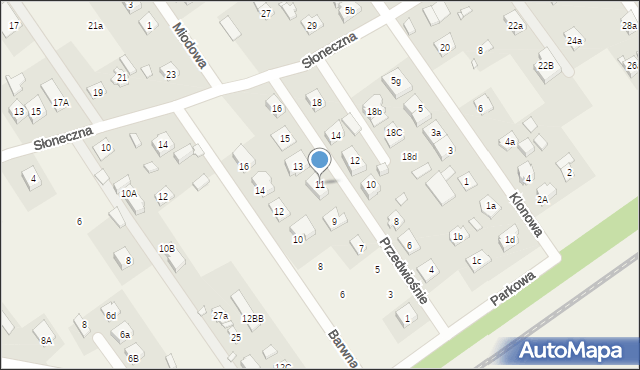 Lipinki, Przedwiośnie, 11, mapa Lipinki