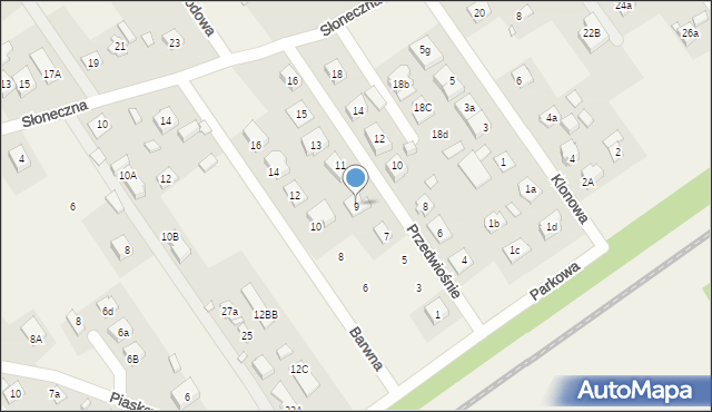 Lipinki, Przedwiośnie, 9, mapa Lipinki