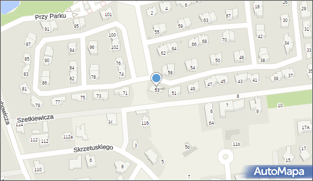 Lipków, Przy Parku, 53, mapa Lipków