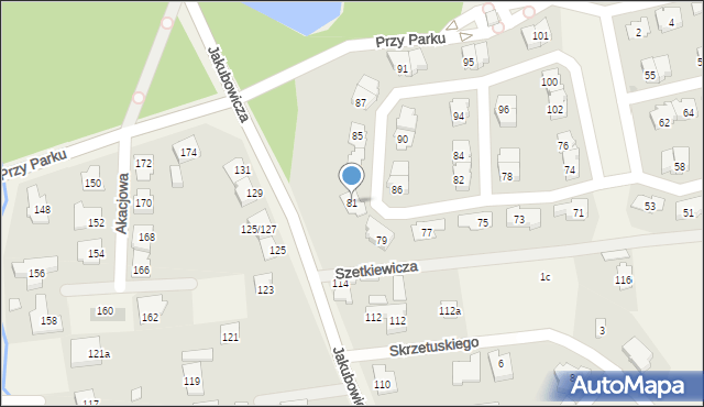 Lipków, Przy Parku, 81, mapa Lipków