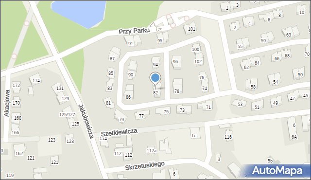 Lipków, Przy Parku, 82/84, mapa Lipków