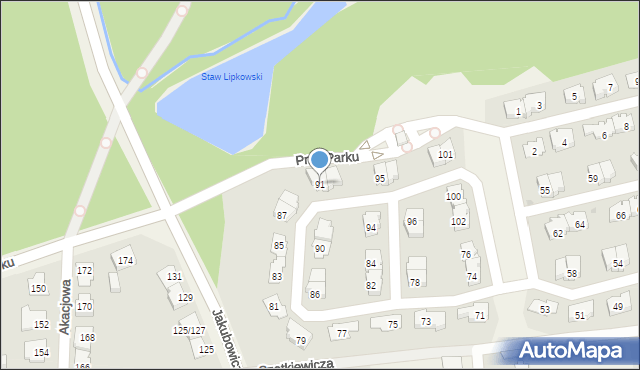 Lipków, Przy Parku, 91, mapa Lipków