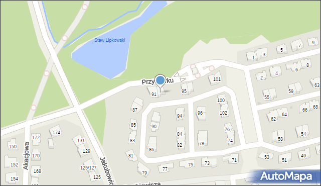 Lipków, Przy Parku, 93, mapa Lipków