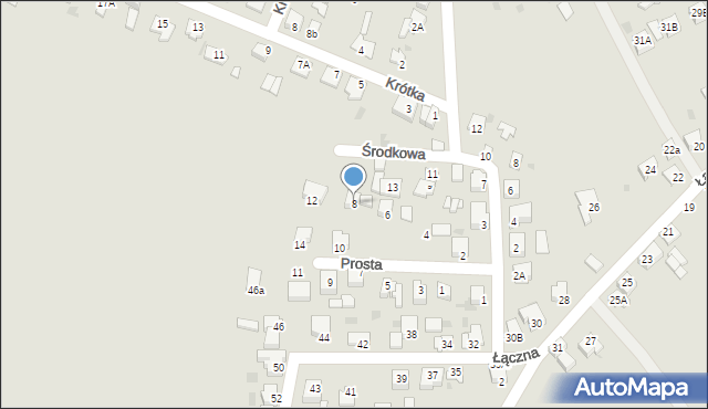 Lipno, Prosta, 8, mapa Lipno