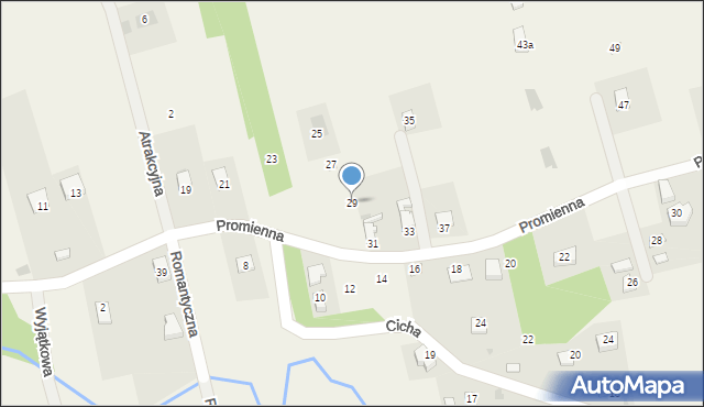 Lipowa, Promienna, 29, mapa Lipowa