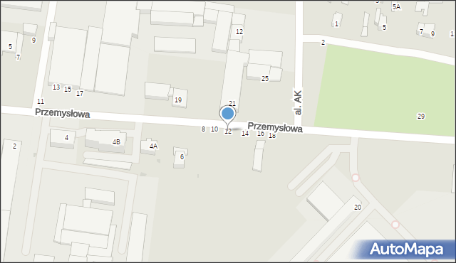 Lipsko, Przemysłowa, 12, mapa Lipsko