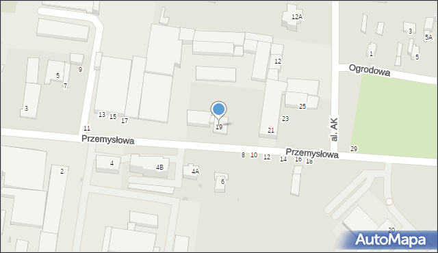 Lipsko, Przemysłowa, 19, mapa Lipsko