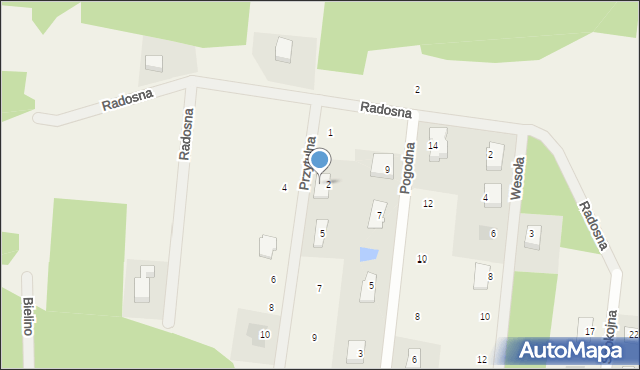 Liszyno, Przytulna, 3, mapa Liszyno