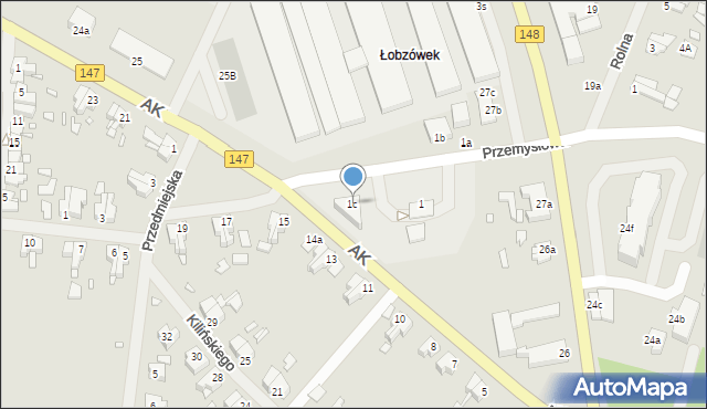 Łobez, Przemysłowa, 1c, mapa Łobez