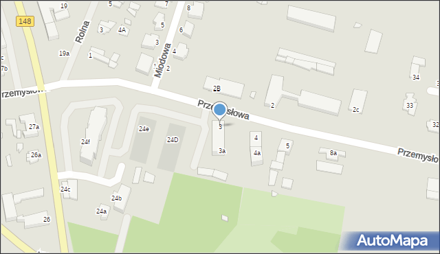 Łobez, Przemysłowa, 3, mapa Łobez