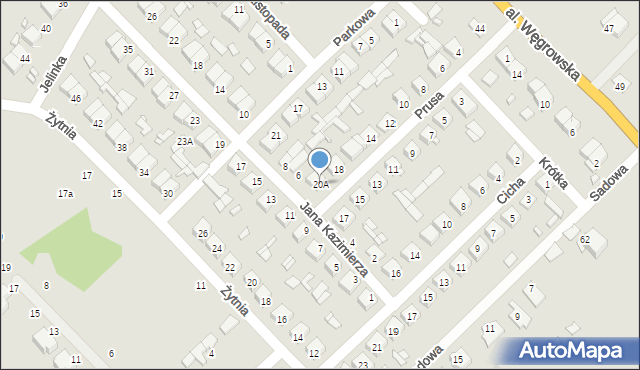 Łochów, Prusa Bolesława, 20A, mapa Łochów