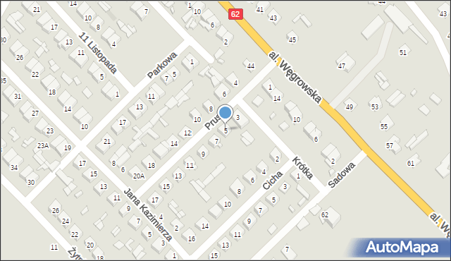 Łochów, Prusa Bolesława, 5, mapa Łochów