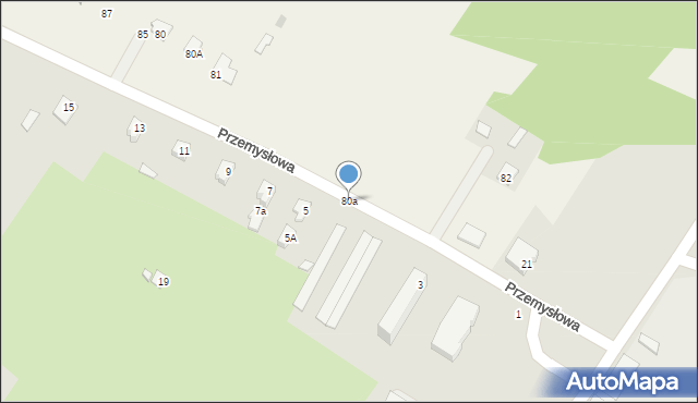 Łochów, Przemysłowa, 80a, mapa Łochów